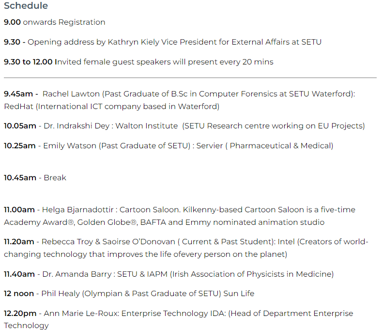 WomenInTechWIT's tweet photo. What a line-up of speakers for our #WomenInTech event @RedHatJobs
@kathryntkiely 
@rachel__lawton 
@IndrakshiDey3 
𝐄𝐦𝐢𝐥𝐲 𝐖𝐚𝐭𝐬𝐨𝐧
𝐇𝐞𝐥𝐠𝐚 𝐁𝐣𝐚𝐫𝐧𝐚𝐝𝐨𝐭𝐭𝐢𝐫
@BeckyTroy19
𝐒𝐚𝐨𝐢𝐫𝐬𝐞 𝐎'𝐃𝐨𝐧𝐨𝐯𝐚𝐧
@dramandabarry1
@philhealy
𝐀𝐧𝐧 𝐌𝐚𝐫𝐢𝐞 𝐋𝐞-𝐑𝐨𝐮𝐱 https://t.co/GZut1v3ay9