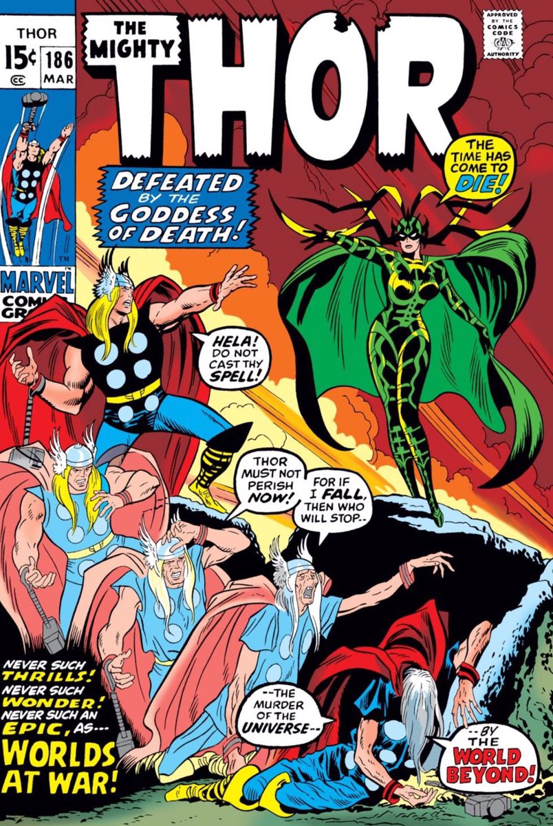 #Thor 186 - A good but odd issue. Thor’s able to whip up a wind shield that stops Infinity but Odin is struggling. The Silent One is revealed a minion of Hela and gives its life for Thor. That felt like they had no idea what to do with him so they killed him off? https://t.co/zoh6ftS7zJ