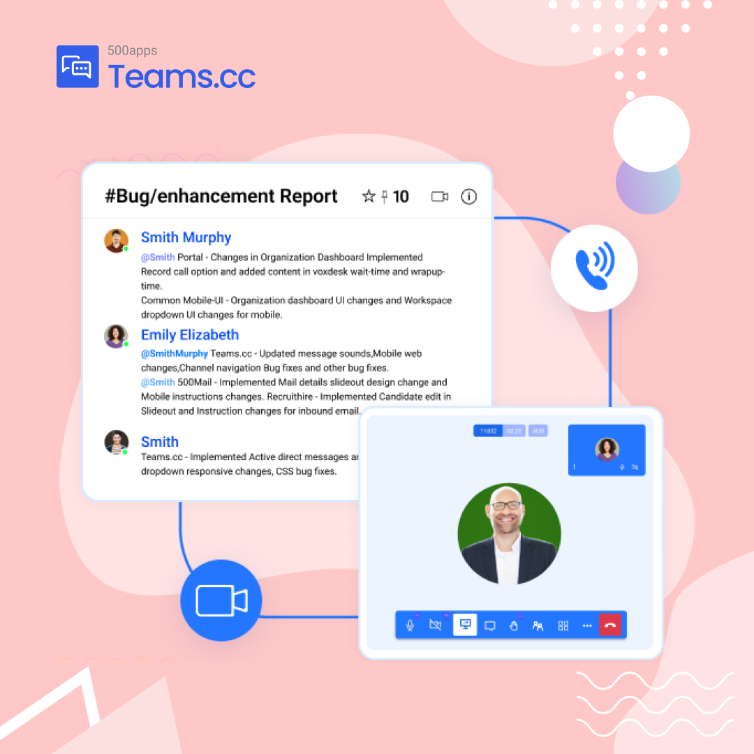 Skip the emails and have #RealTimeConversations with your team on the go!
Ensure that everyone is on the same page with #VoiceAndVideoCalls.
Know more: bit.ly/3JddtAa

#TeamCollaboration #TamCommunication #Teamscc #500apps