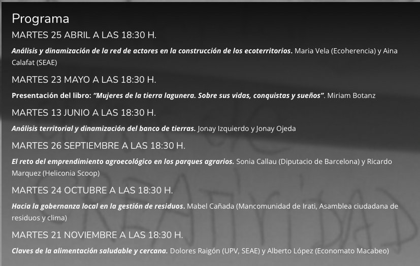 SEAE_Agroecolog's tweet photo. "Profundizando en los retos de la dinamización agroecológica"
🫴 Ciclo de #webinars 10ª ed. programa Dinamizadores de Iniciativas Locales Agroecológicas 
Organizado por #RedTerrae
Puedes inscribirte YA ‼️
👀⤵️
https://t.co/dxA7lhNpR6 https://t.co/487N05k6oz