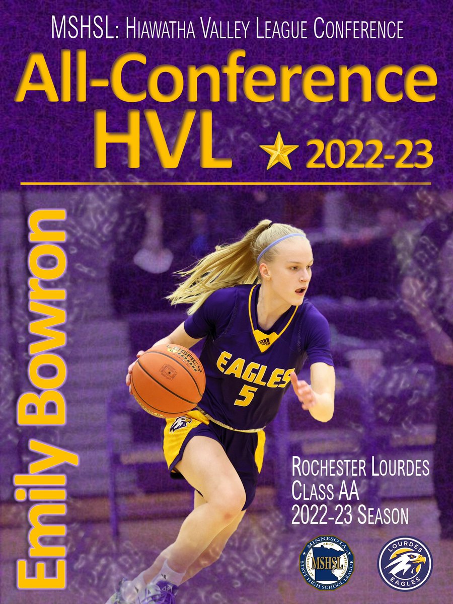 Congratulations to our HVL All-Conference Team members:  
🏀Vivica Bretton (sr forward) 
🏀Ella Hopkins (sr center)  
🏀Emily Bowron (sr guard)

Your passion and dedication to this game is so evident … proud of you all!