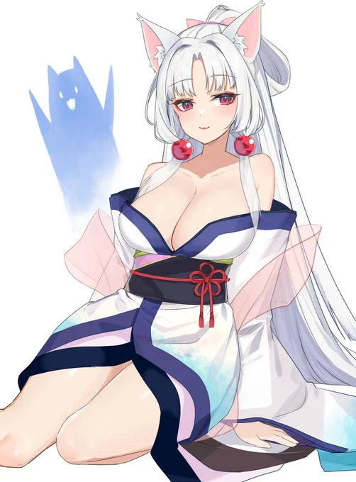 すわってるタコ姉描けた#東北イタコ 
