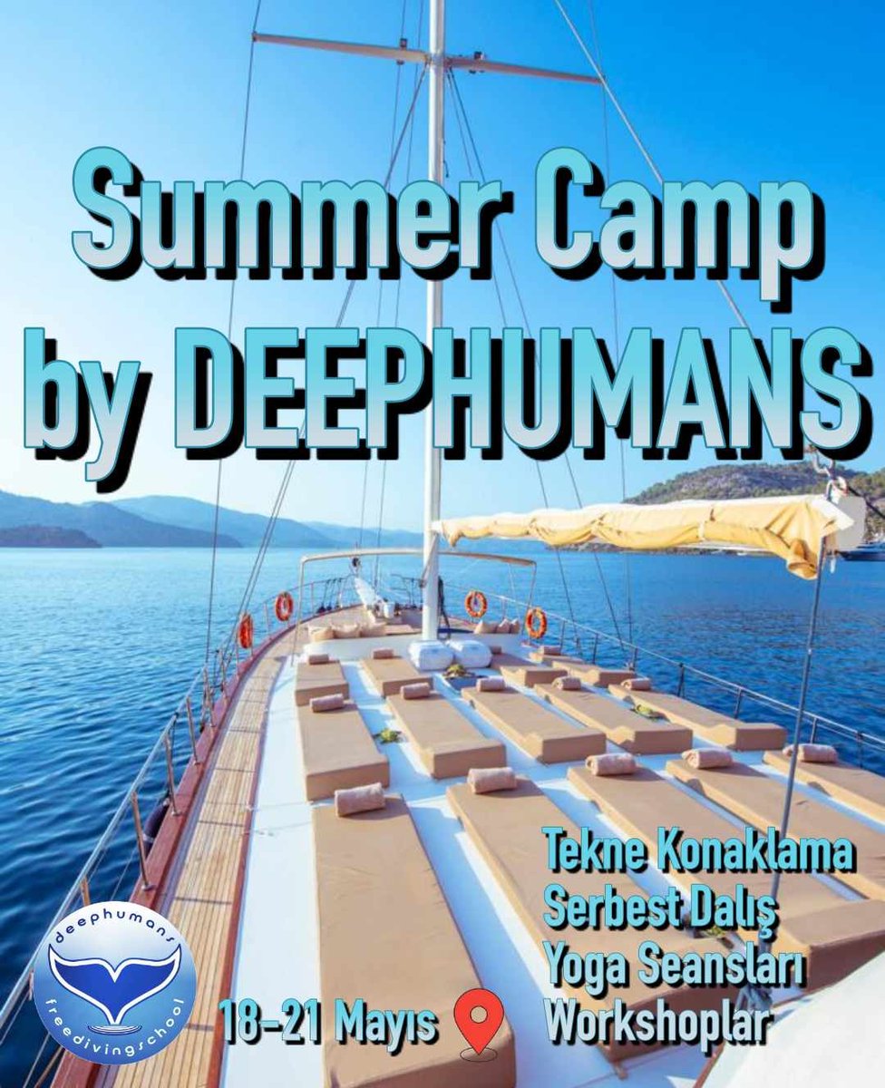 deephumansdive's tweet image. Harika bir tekne tatili ile masmavi denizlerde olacağımız Summer camp by Deephumans ile yaza merhaba diyoruz!
#teknetatili #deephumans #tatil #denizdeyiz