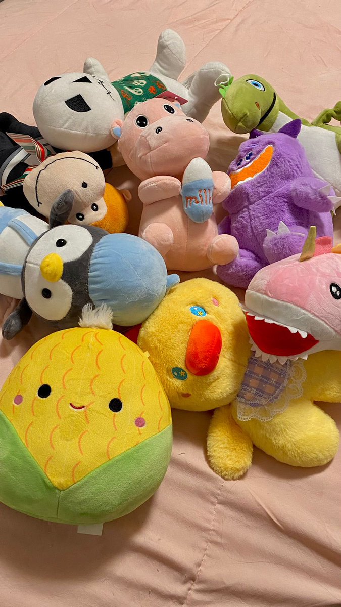 Todo empezó cuando me dijo ¿Me sacas un peluche? 
Y ahora tenemos colección🧸
