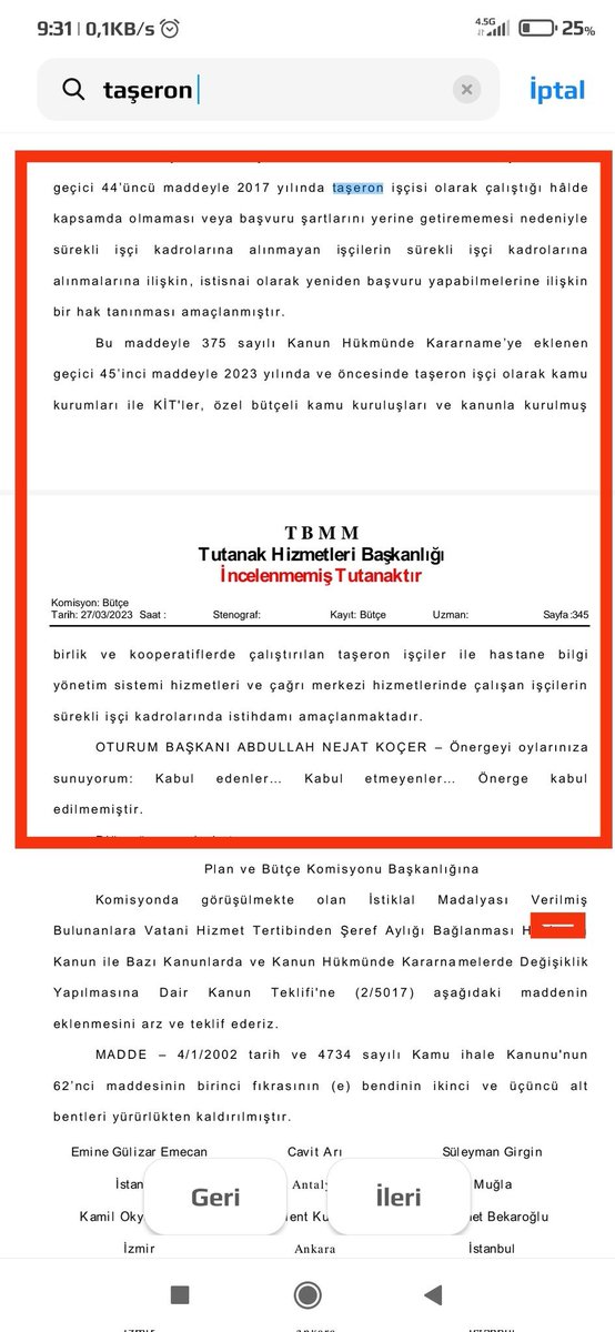 TaşeronunSabrı ArtıkTükendi
Madem hazır dosyayı Meclise Getirmiyorsunuz,Neden komisyona gelen öneri reddediliyor,AMAÇ NE?Gerçekten Sabrımız Tükendi Artık. <a href="/vedatbilgn/">Vedat Bilgin</a>