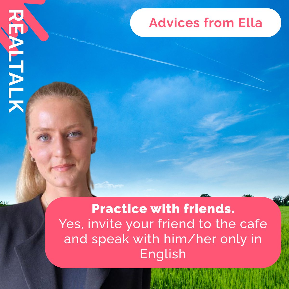 realcool_online's tweet image. You should know these 3 advices from our teacher if you want to improve your language.
Write "+" in the comments if you want to study with Ella!
.
.
.
.
.
.
.
#reallycool #english #englishteacher #englishonline #europe #motivation #advices