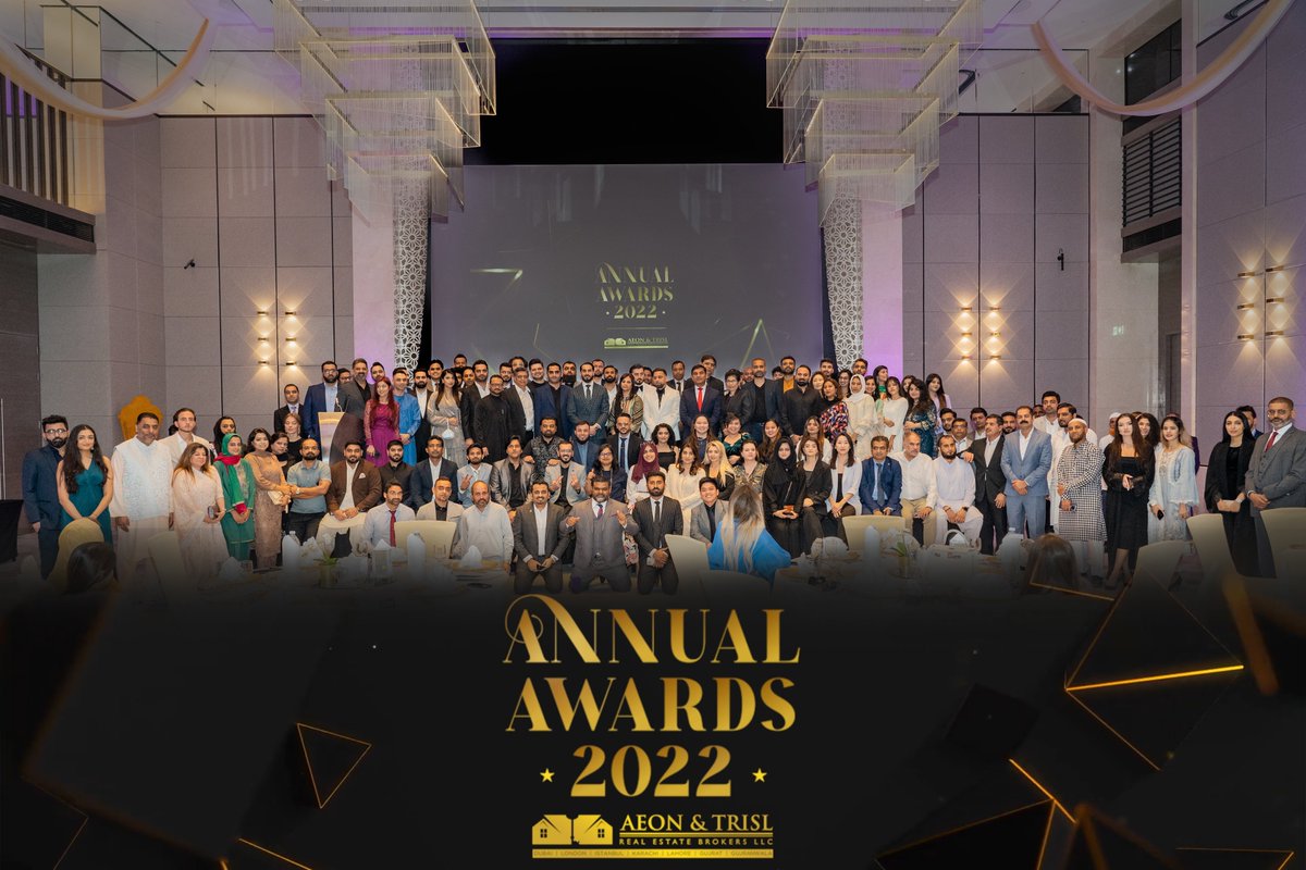 AeonTrislpak's tweet photo. A Night of Achievements & Celebration: @AeonTrisl Annual Awards 2022 🏆🏆.
#aeontrisl #AnnualAwards #annualawards2022 #achivement #awards #awardsnight #realestatedxb #realestatecompany #EmployeeRecognition #HardWorkPaysOff #CongratsToAll #ProudMoment #CelebratingSuccess https://t.co/60LW4Fzj9q