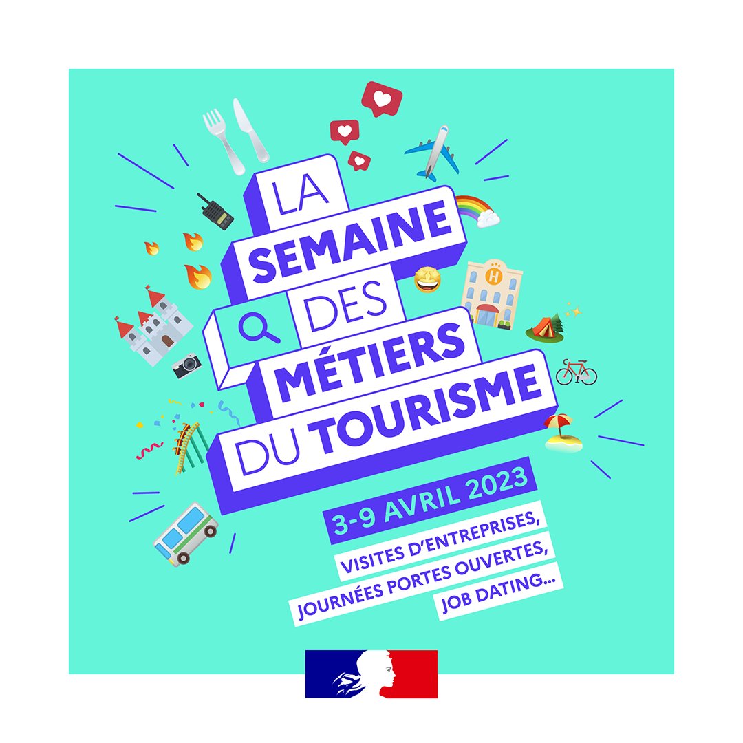 📅 Rendez-vous du 3 au 9 avril pour la Semaine des métiers du #tourisme 

Découverte des #métiers #formations, webinaires, rencontre avec les #entreprises qui recrutent 🤝 

Le programme en #AuvergneRhôneAlpes ➡️ pole-emploi.fr/region/auvergn… 

#SemaineTourisme #LeTourismeRecrute