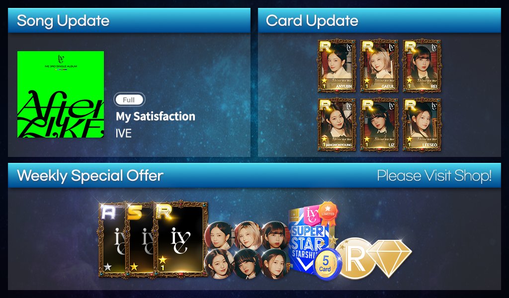 superstar_SHIP's tweet photo. [🎹]
#슈퍼스타스타쉽 신곡 업데이트!
#SuperStarSTARSHIP NEW UPDATE!

💗 IVE - My Satisfaction [Full]

지금 #슈스쉽 에서 플레이하세요!
Play in #SSS right now🏃‍♀️🏃‍♂️

👉 https://t.co/KE7SQwaQu9

#IVE #아이브 #MySatisfaction https://t.co/8MkG2ShwKh