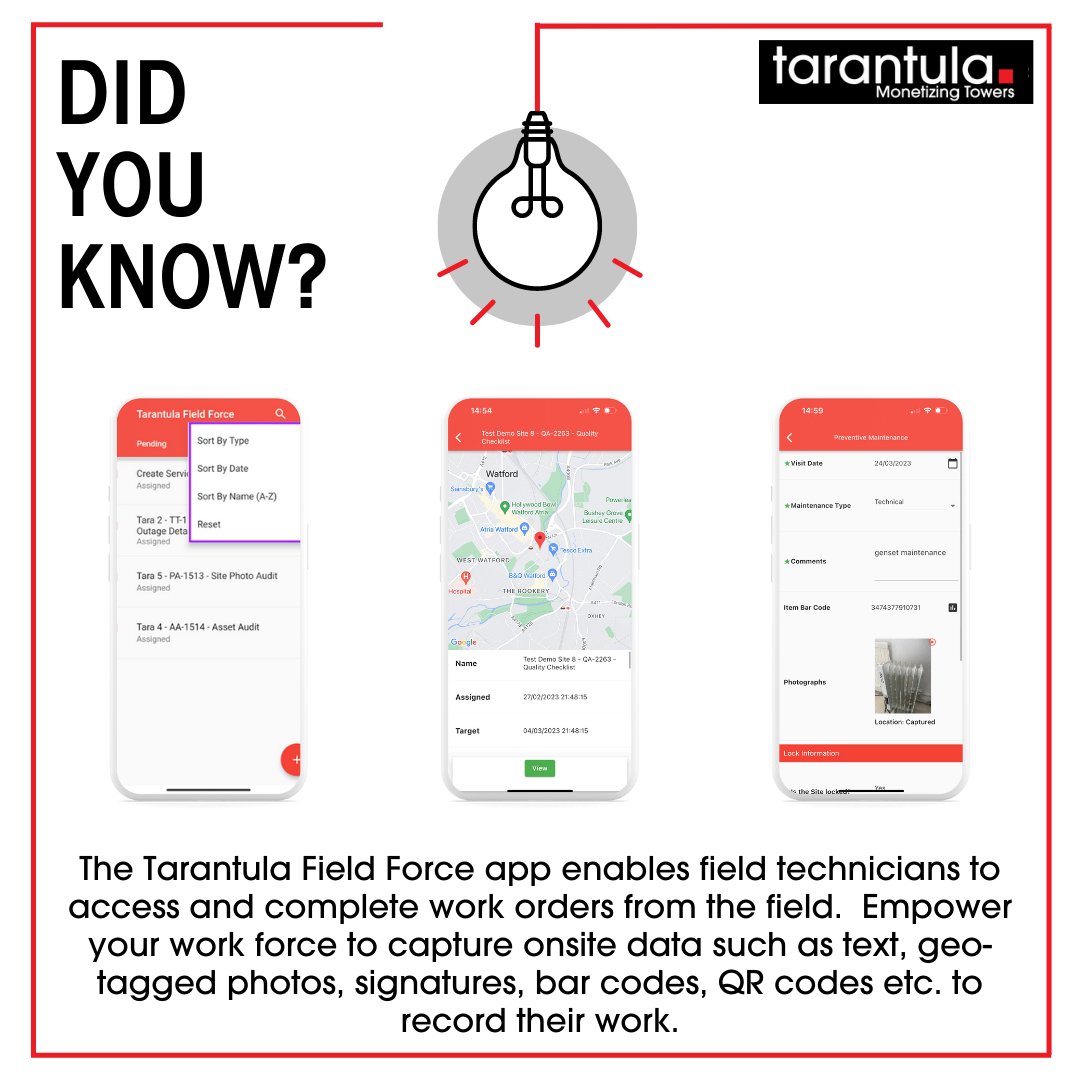 Transform your field force into a force to be reckoned with!

With Tarantula's Field Force, your team will be equipped with the tools they need to streamline operations and boost productivity.

#digitaltransformation #fieldforcesolution #fieldforcemanagement