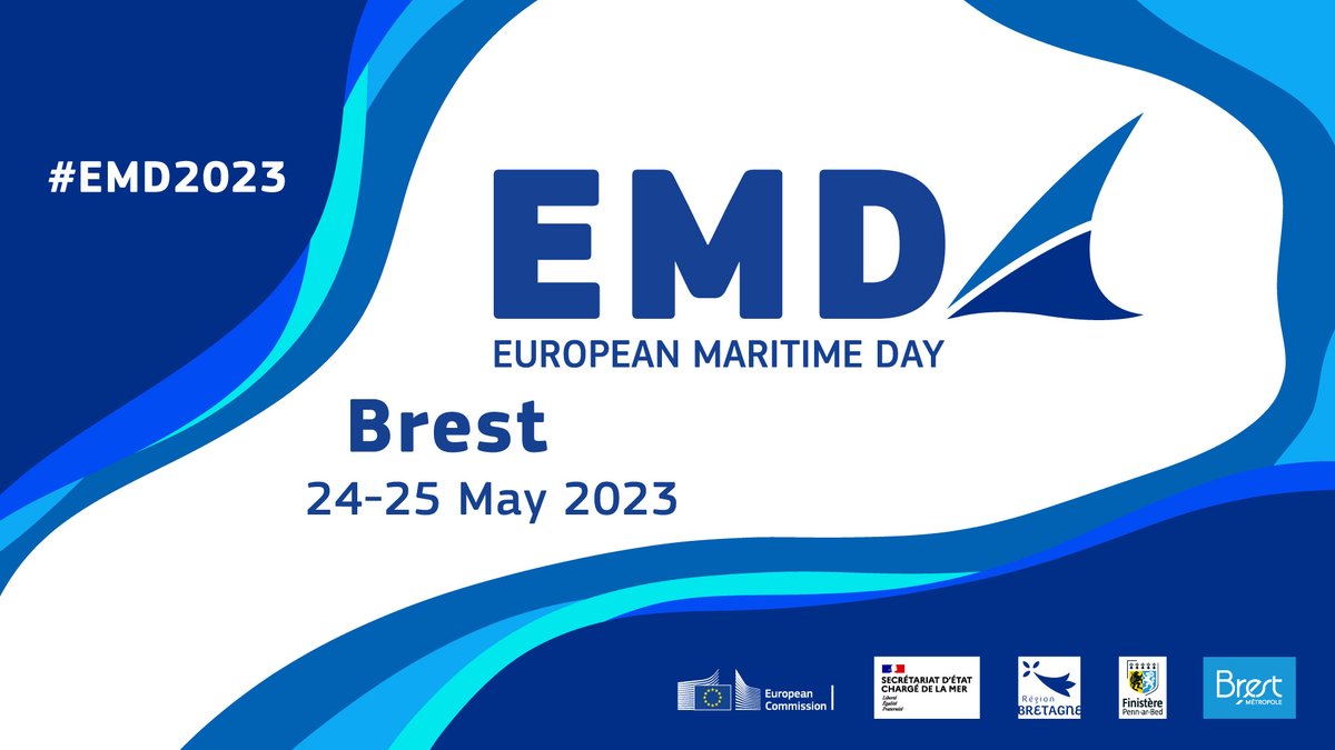 Registration is now open to join the European Maritime Day  2023 in Brest 🇫🇷!

On 24 &amp; 25 May, take part in THE 🇪🇺 event about sustainable #BlueEconomy &amp; maritime affairs.

See you at #EMD2023 👉 europa.eu/!8b9v3k

#BeGreenGoBlue