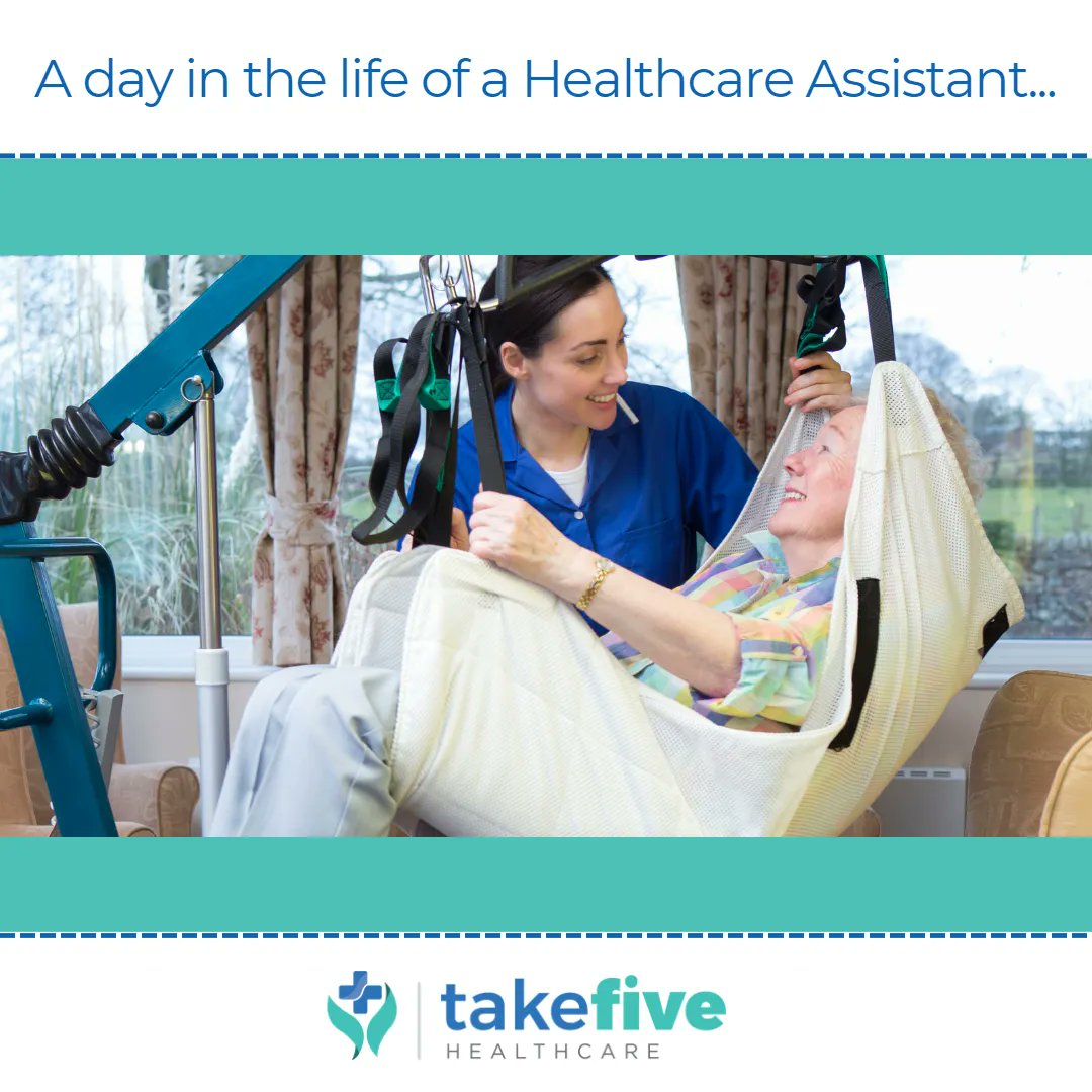 FiveHealthcare's tweet photo. Healthcare Assistants play a vital role in helping clients with mobility issues, ensuring their ease of movement between locations, as well as their comfort.  

👉 Are you interested in joining us? See our jobs here: https://t.co/odfeGIta5Q 

#TakeFiveHealthcare https://t.co/P4voENAlnl