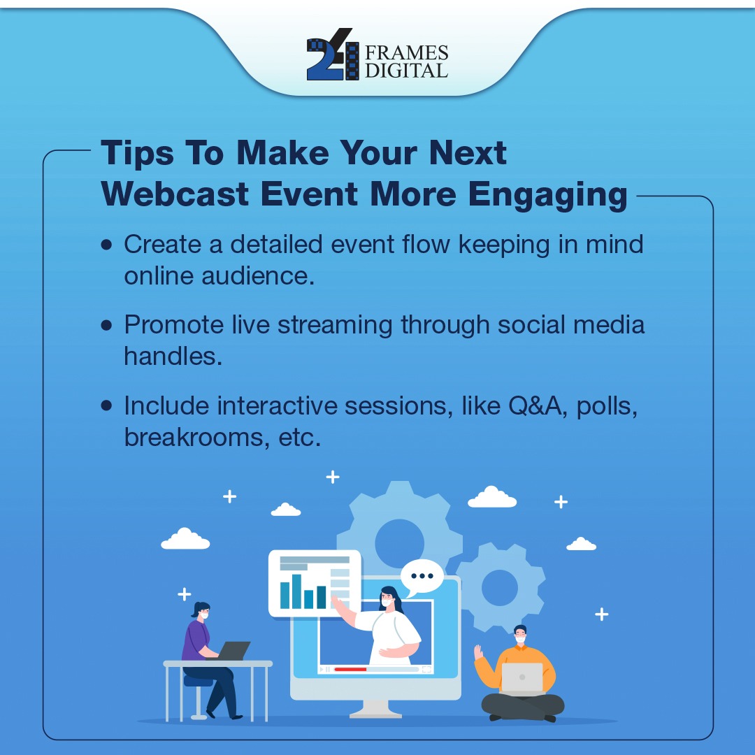 24FramesDigital's tweet image. Live Streaming is the most powerful tool for increasing global reach and generating brand awareness. Be it a product launch, town hall meetings, webcasting has the potential to engage and collaborate with your targeted audience.

𝐂𝐨𝐧𝐭𝐚𝐜𝐭 𝐮𝐬: bit.ly/2QPv2wy
