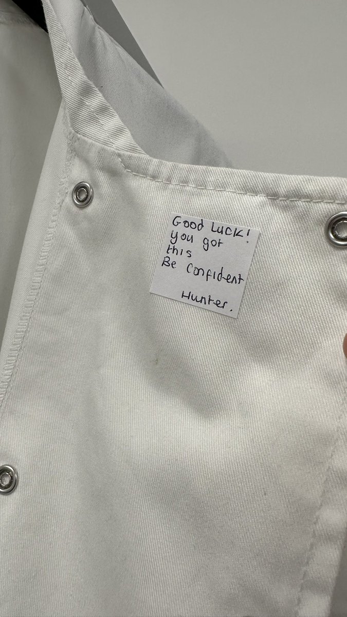 For my homeless patient who has a job interview today for their dream job as a chef. This was their top I ironed and a little message inside. Going that extra mile to ensure they get the best care. <a href="/SolentNHSTrust/">Solent NHS Trust</a> <a href="/TwoSaintstoday/">Two Saints</a>