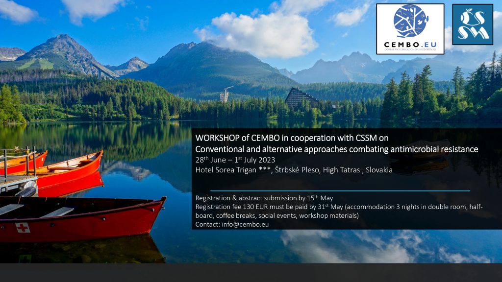 CEMBO_EU's tweet photo. Registration for our upcoming #workshops2023 ”Conventional and alternative approaches combating antimicrobial resistance” is now open at: https://t.co/uY0HVDYlVV Limited number of participants only! https://t.co/29flVRKf39