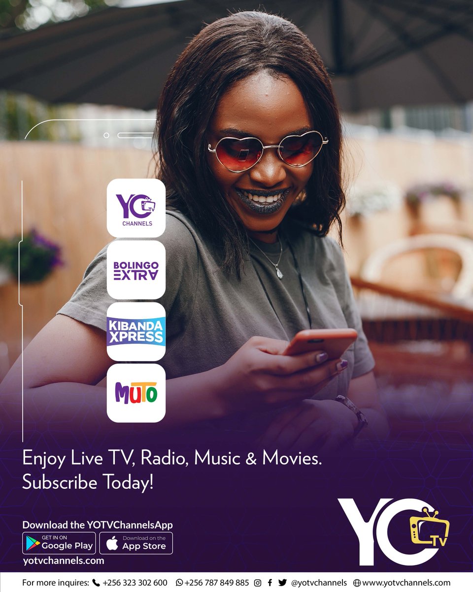 YOTVChannelsUG's tweet photo. Enjoy exclusive Ugandan movies, live TV, radio, and music in the palm of your hands wherever you are on the YOTV Channels App. Subscribe for as low as 1,500 and enjoy premium entertainment content all day long! Visit https://t.co/stEGONzwfD to get started. https://t.co/x3U9sLqxOd