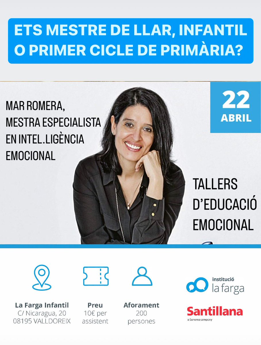 Ets mestre de Llar, Ed. Infantil o 1er cicle d'Ed. Primària?
compra la teva entrada eventbrite.es/e/entradas-lem… 
<a href="/xtec/">XTEC</a> <a href="/totsantcugat/">TOT Sant Cugat</a> <a href="/educaciocat/">Educació</a> <a href="/ajsantcugat/">Aj. Sant Cugat</a>
