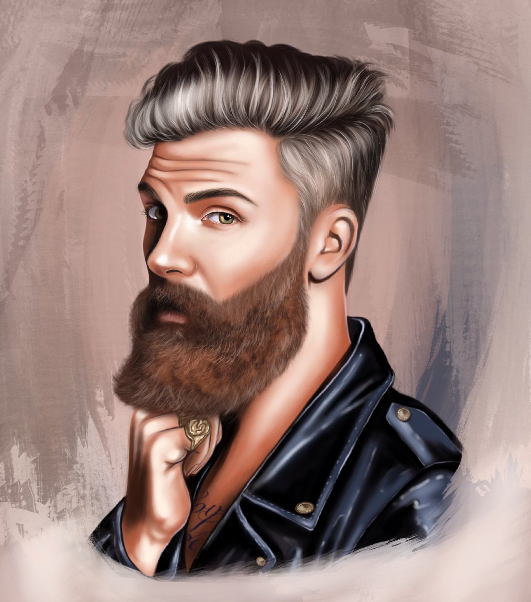 Hello dear community 🤗
I share a new art “Brutal man”
It was interesting to draw a male portrait for the first time 
Tanks <a href="/BengalaArt/">Bengala_Art</a> ❤️