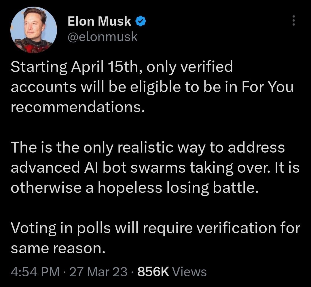 Whelp.. if your favorite artists have to get Twitter Blue, please don’t give them a hard time. Many of us rely on our followers being able to actually see our posts and I know many of us would not be able to keep doing what we do if our reach keeps getting suppressed even more.