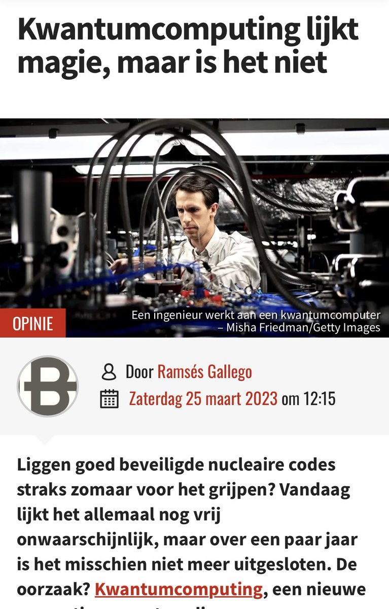 Ramsés (@ramsesgallego) on Twitter photo My thoughts on #Quantumcomputing are captured in this article (in Dutch) as I am preparing my keynote, roundtable discussion and interview on the topic for <a href="/CybersecEurope_/">Cybersec Europe 2024</a> in Brussels next month. businessam.be/kwantumcomputi… <a href="/OpenText/">OpenText</a> <a href="/OpenTextSec/">OpenText Cybersecurity</a> <a href="/ISACANews/">ISACA Global</a> <a href="/ISACABCN/">ISACA Barcelona</a> <a href="/Quantum_Assoc/">Quantum World Assoc.</a> My thoughts on #Quantumcomputing are captured in this article (in Dutch) as I am preparing my keynote, roundtable discussion and interview on the topic for <a href="/CybersecEurope_/">Cybersec Europe 2024</a> in Brussels next month. businessam.be/kwantumcomputi… <a href="/OpenText/">OpenText</a> <a href="/OpenTextSec/">OpenText Cybersecurity</a> <a href="/ISACANews/">ISACA Global</a> <a href="/ISACABCN/">ISACA Barcelona</a> <a href="/Quantum_Assoc/">Quantum World Assoc.</a>