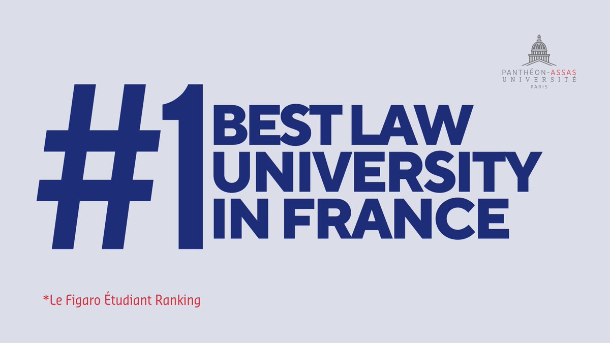 #AssasInternational

🏆Just in! According to an exclusive ranking by <a href="/Figaro_Etudiant/">Le Figaro Étudiant</a>, <a href="/AssasUniversite/">Panthéon-Assas université</a> has been named the best law university in France.
A proud moment for the whole Assas community!

Dare to excel. Go above and beyond with us. 

#AssasUniv