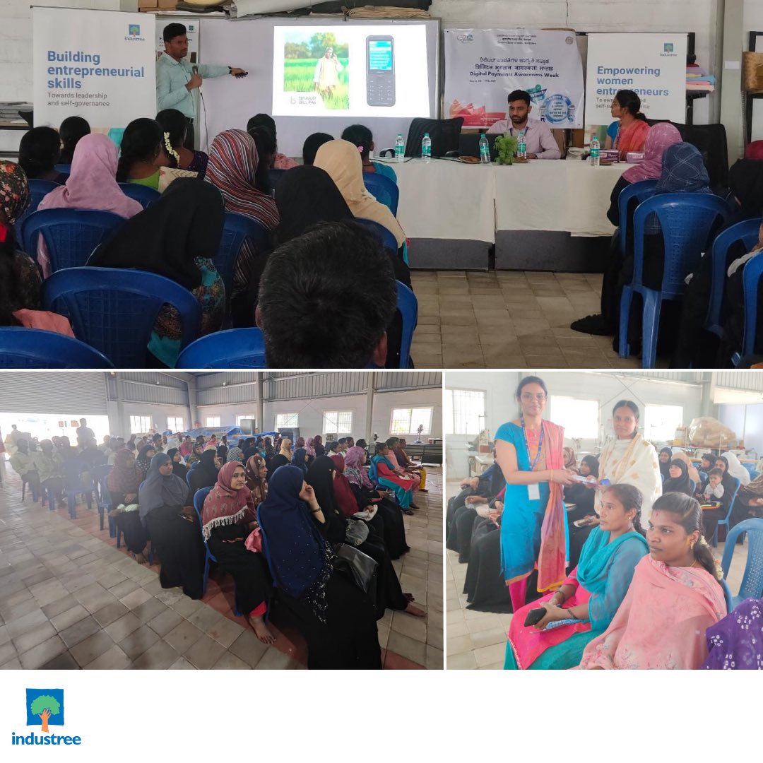 Industreefdn's tweet photo. On the account of #Digital Payment Awareness Week (DPAW), an initiative by @RBI-Bengaluru, a session was organised with #Industree Foundation at Channapatna Crafts Park for our #producers. https://t.co/mjC0bEuBUx