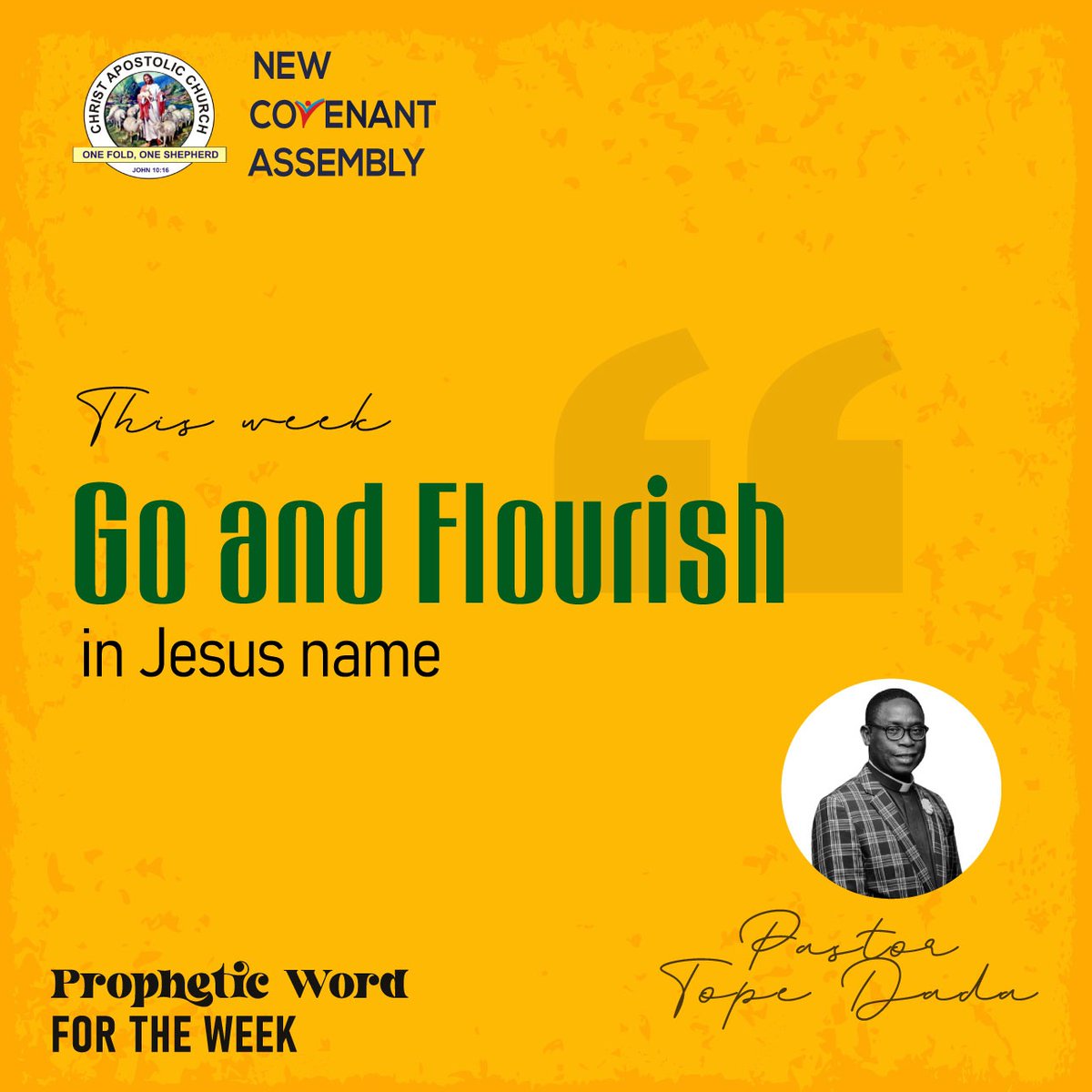 cacnca's tweet photo. This Week,
GO AND FLOURISH in Jesus Name
Just as the word of God says in Psalm 115:14
May the LORD cause you to flourish, both you and your children.
Remain Blessed
@cacnca
#propheticwordfortheweek
#CACNCA
#PastorTopeDada
#ChristApotolicChurch https://t.co/58DsGisxX9