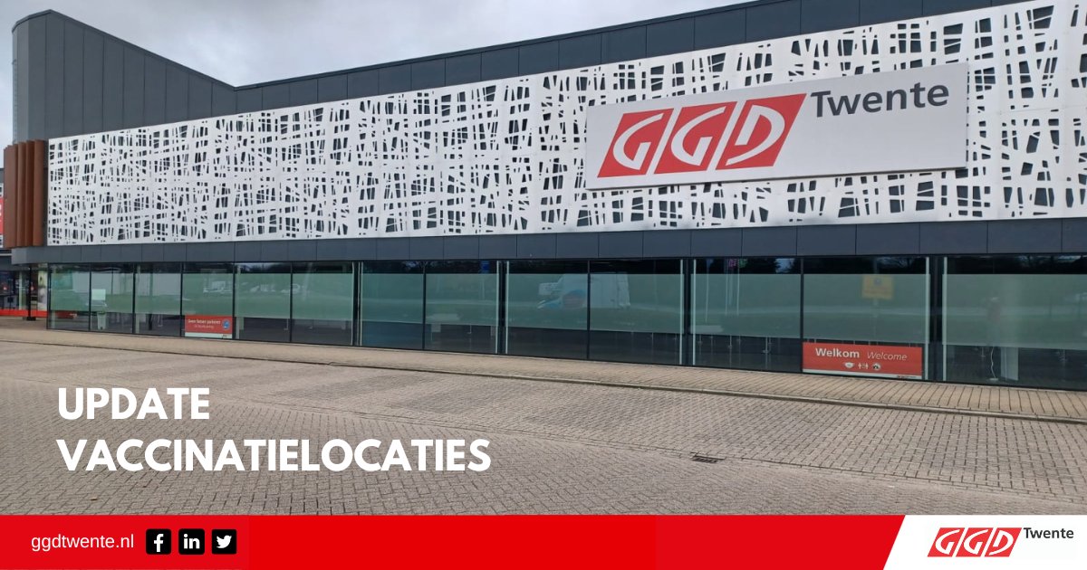 Coronaprik halen? 📍
 
Tot 31 maart kun je terecht bij de vaccinatielocatie Almelo voor je coronaprik. Onze vaste locatie in Enschede blijft open. Of kom langs bij onze pop-up priklocaties in heel Twente en haal je corona- en/of HPV-prik!
 
 ➡️ Meer info: bit.ly/3npsxDx