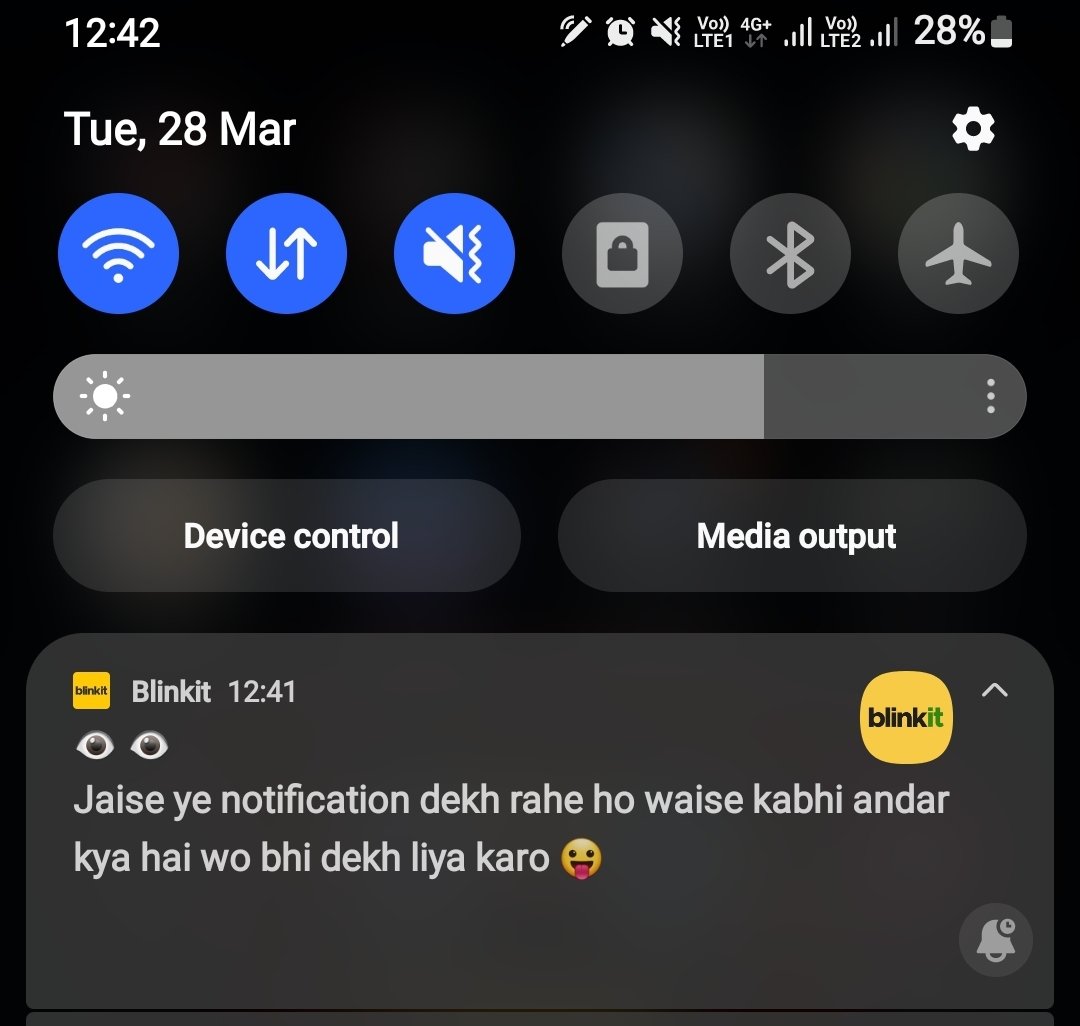 Aapki push team kamaal kar rahi hai <a href="/letsblinkit/">Blinkit</a> 

Accha hai...