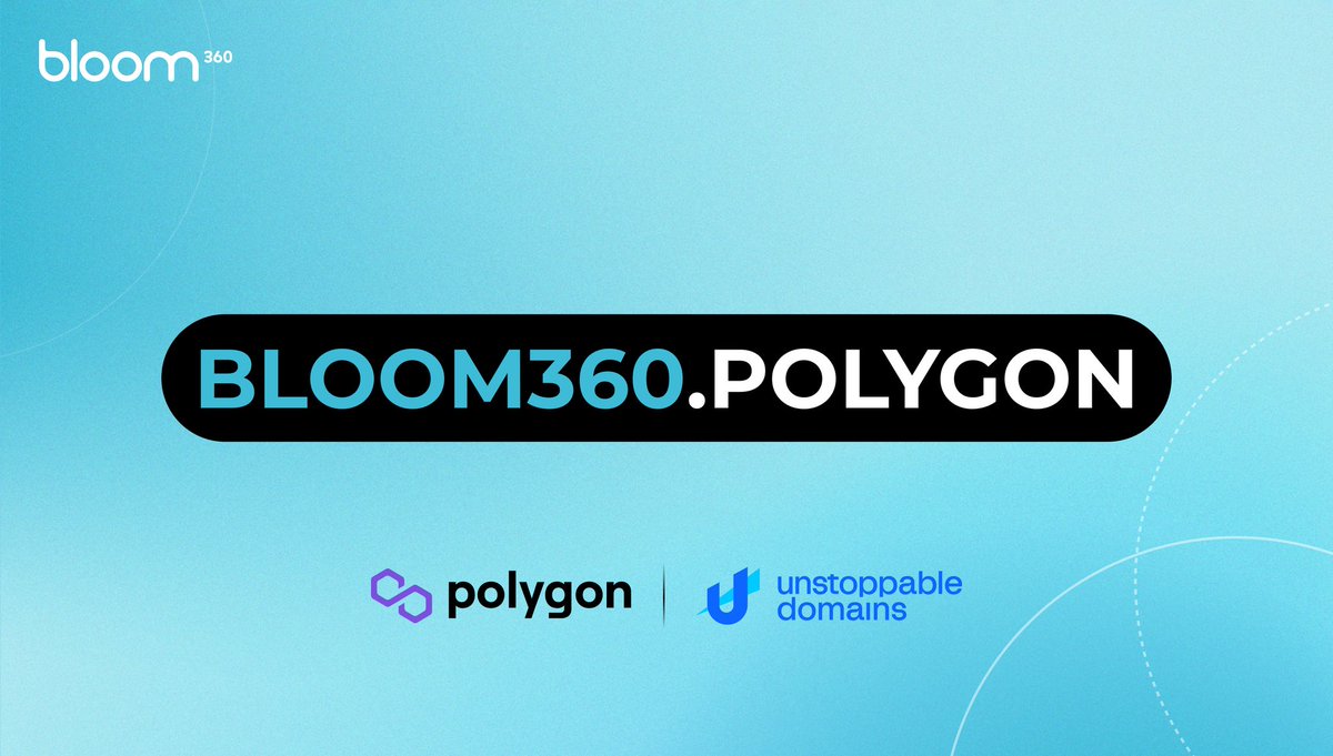 bloom_360's tweet image. ZM ZM!

Thrilled to announce that we've claimed our @0xPolygonLabs .polygon domain: bloom360.polygon 🌐💜

@unstoppableweb #Bloom360 #Polygon @0xPolygon