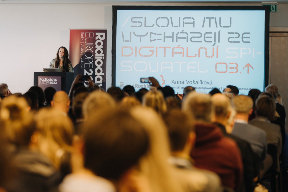 Anna (@annavosalikova) on Twitter photo Včera jsem měla možnost na <a href="/RadiodaysEurope/">Radiodays Europe</a> nejen představit celý projekt Digitální spisovatel, ale oznámit i jeho třetí řadu založenou na GPT4 a Midjourney. Už dnes odpoledne k poslechu na #mujRozhlas <a href="/CRozhlas/">Český rozhlas</a>
#RDE23 Včera jsem měla možnost na <a href="/RadiodaysEurope/">Radiodays Europe</a> nejen představit celý projekt Digitální spisovatel, ale oznámit i jeho třetí řadu založenou na GPT4 a Midjourney. Už dnes odpoledne k poslechu na #mujRozhlas <a href="/CRozhlas/">Český rozhlas</a>
#RDE23