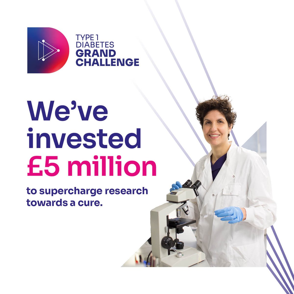🤩 We’re excited to reveal the first research projects funded by the #Type1DiabetesGrandChallenge, our partnership with @stevemorganfdn & @DiabetesUK!

£5 million will fund 3 exceptional scientists to drive radical change for people with #Type1Diabetes.

Let's meet the team 👇1/5