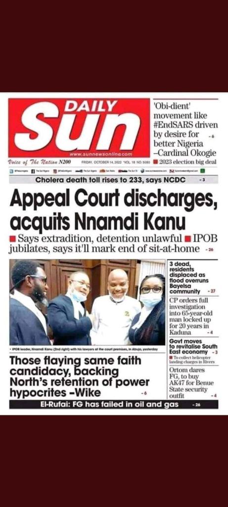 FrancisChikez13's tweet photo. Ipob will continue to demand for the release of Mazi Nnamdi Kanu whom the Nigeria court had discharged and acquitted.
#FreeMaziNnamdiKanu
#FreeMaziNnamdiKanu
#FreeMaziNnamdiKanu
#kamsithehero
#BiafraReferendum
@10DowningStreet @USinNigeria https://t.co/QBuFIGd1jK