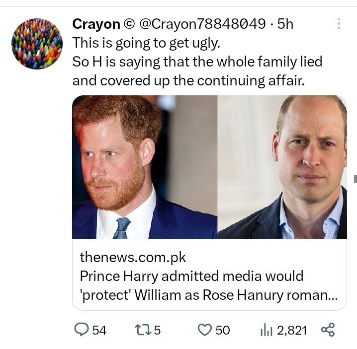 I'm not retweeting this bull💩 because we all know it's The Stupid Wife putting these stories out!..SHE started this rumour..And that it's FAKE..She is soooo jealous of Catherine it's scary...🤣..
#DumbPrinceandStupidWife #HarryisaLyingTraitor #HarryandMeghanAreAJoke