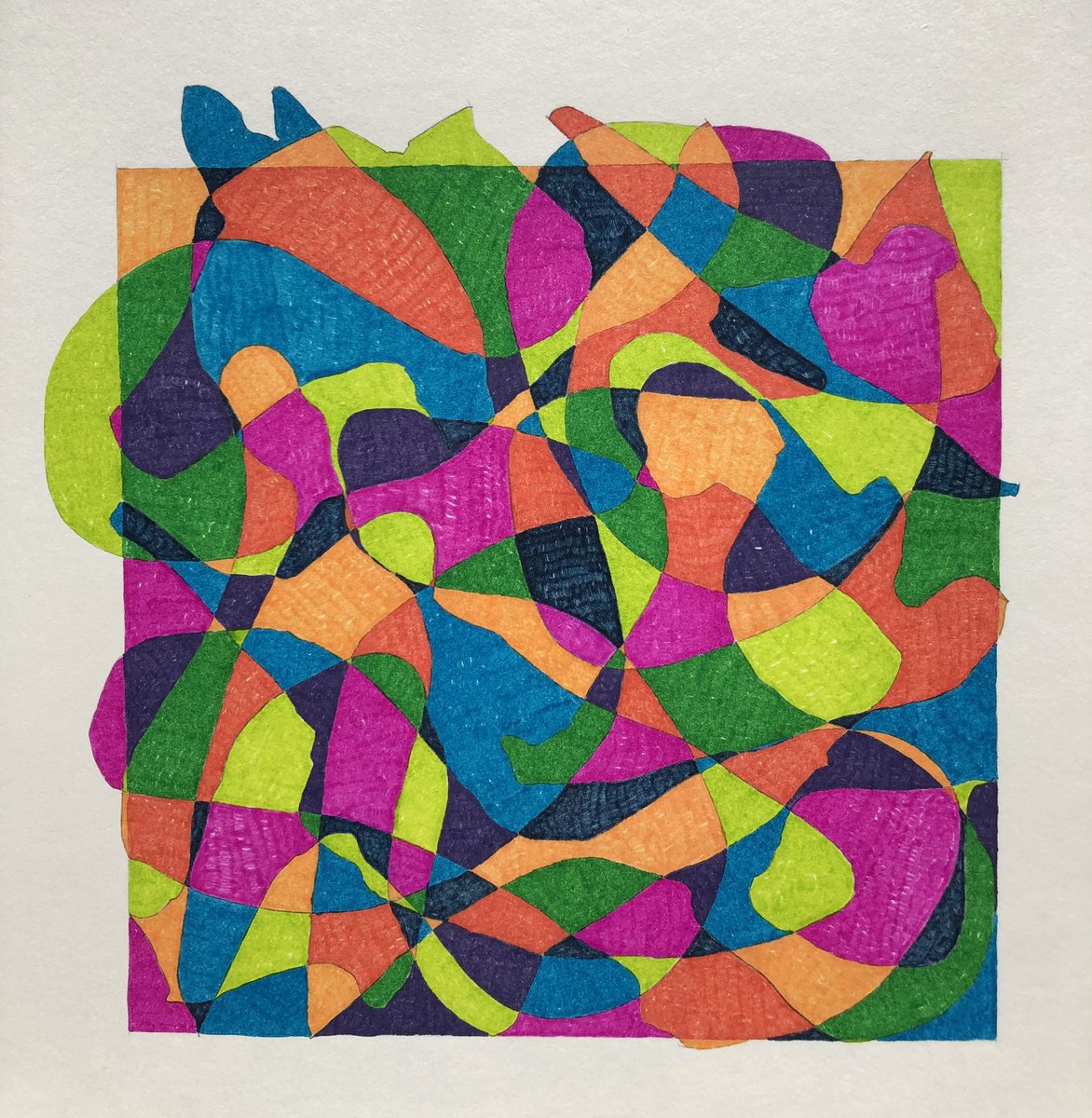 SueBlog1's tweet image. Work on paper using scientific instrument stencil and art pens. 16.9 x 16.9 cm. #ContemporaryArt #Drawing