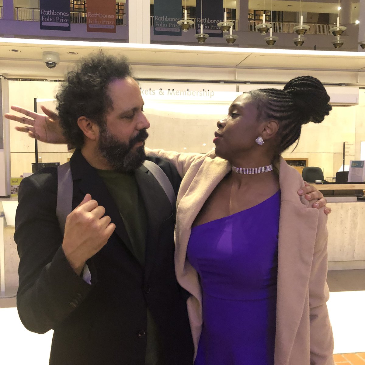 Congratulations @victoriaadukwei - awarded the @RathbonesFolio Poetry Prize last night at British Library from @JackieKayPoet -