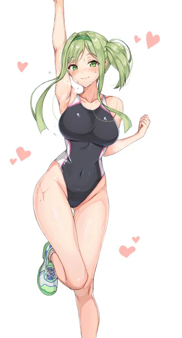 マイクロビキニと競泳水着の丁礼田舞ちゃん 
