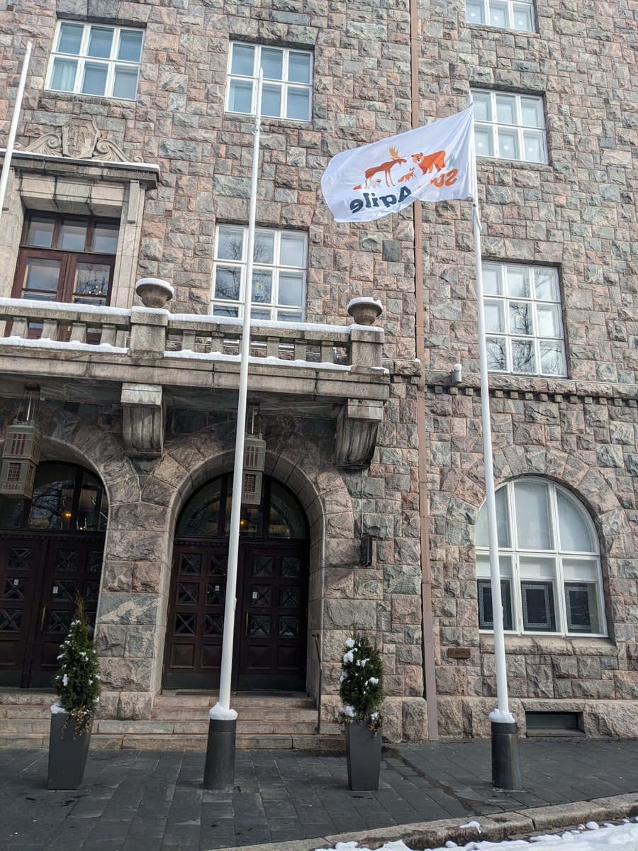 The @ScanAgile flag has been raised! 2 days of improving the field of knowledge work in Finland ahead! #ScanAgile23