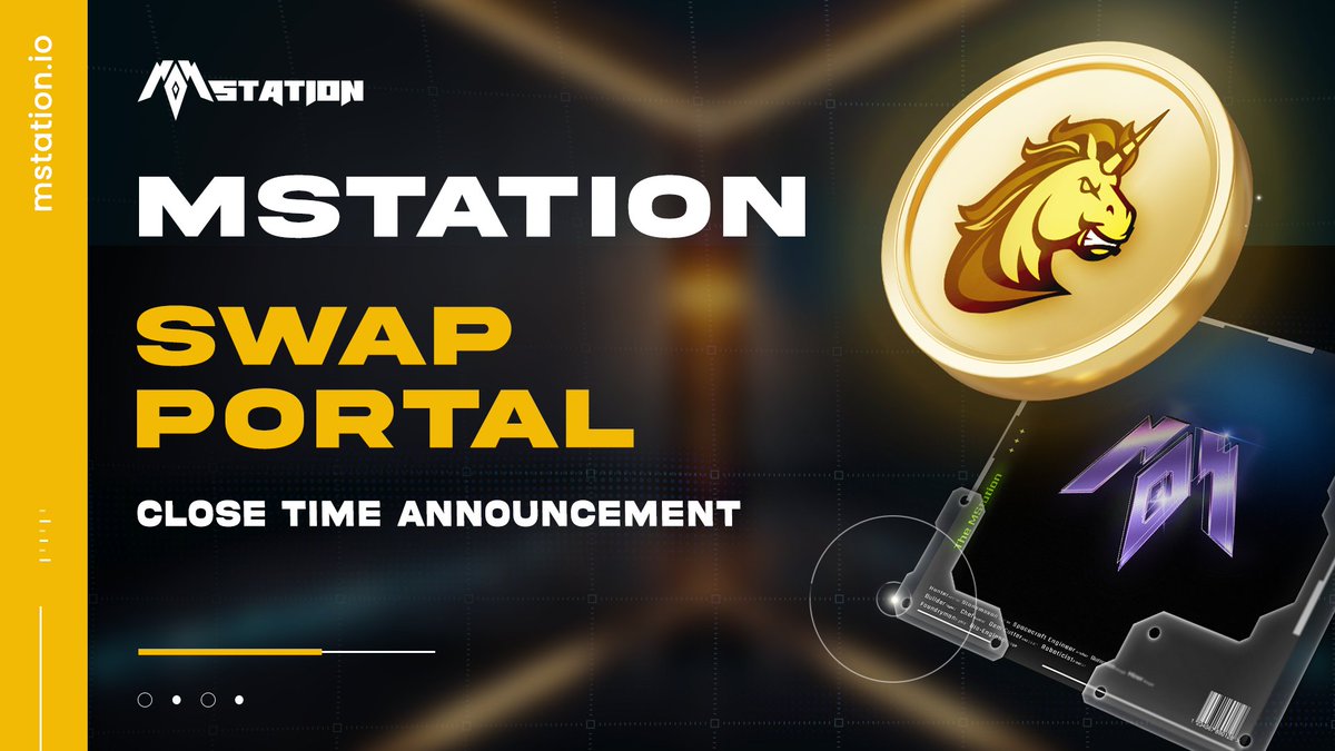 ‼️ MStation Swap Portal Close Time Announcement ‼️

📌 We will officially close the Swap Portal on 00:00 April 1st, 2023 (UTC)

⏩Detail: t.me/mstation_offic…
#BSC #metaverse #gamefi #P2E #MStation $MST