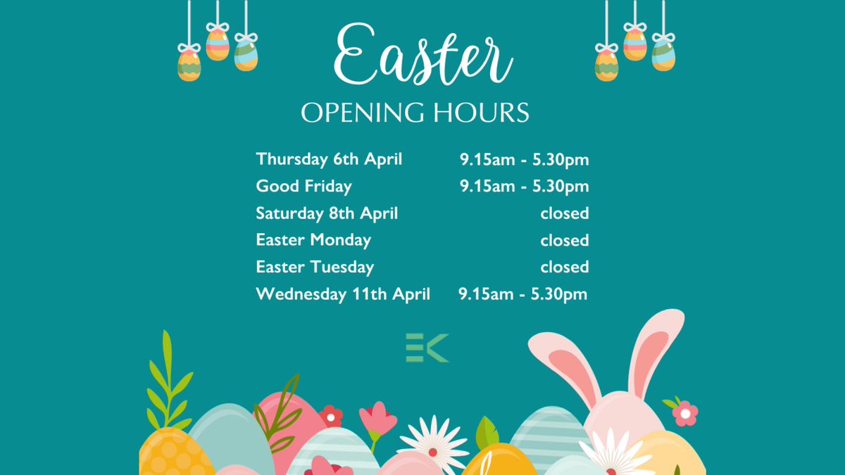 Time off over Easter? Book in for an eye test or frame styling consultation 🐣👓￼￼
👉 ekeyewear.com

#opticiansbelfast #belfast #eyetest