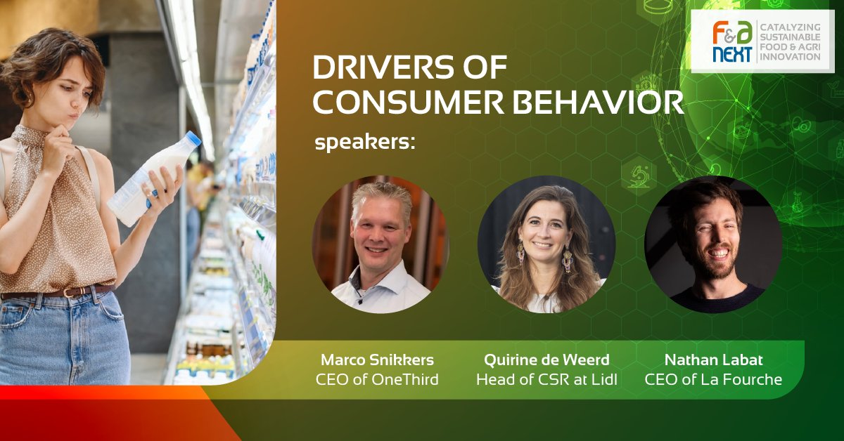 fa_next's tweet photo. No change will materialise without the buy-in of the consumer 💡 

Quirine de Weerd, Nathan Labat and Marco Snikkers will be sharing their insights in the sidetrack ‘Drivers of consumer behavior’ at F&amp;A Next.  

➡️ Check out the program: https://t.co/fI6wJuL3Nh

#fanext https://t.co/RCep7Htfs2