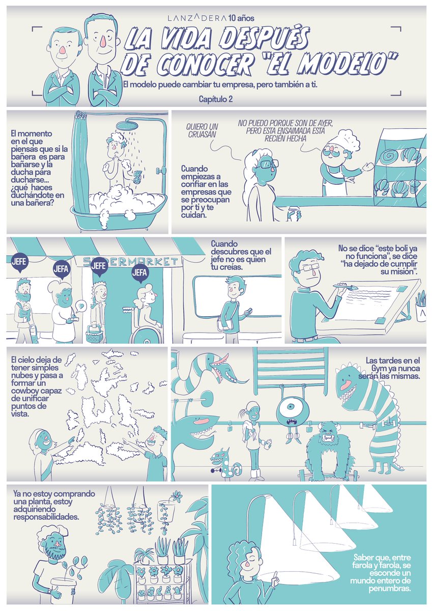 Cap 2: La vida después de conocer el Modelo. 

Los emprendedores de Lanzadera ya no ven la vida de la misma forma que antes 🤯 

Los jefes ya no son quienes creían, los bolis ya no cumplen su misión y entre farola y farola, hay un montón de penumbras 💡

#10AniversarioLanzadera