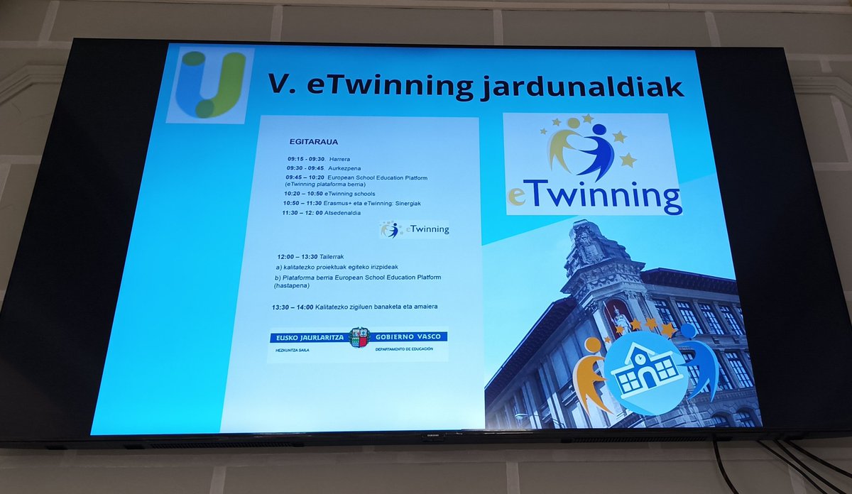V Jornada eTwinning del País Vasco <a href="/eusketwinning/">eusketwinning</a> <a href="/eTwinning_es/">eTwinning España</a>