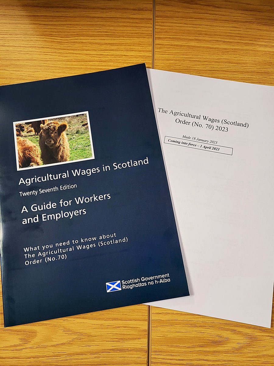 Doug Schreiber (@dougy_schreiber) on Twitter photo New Agricultural Wages (Scotland)
Order (No 70) have been released and take effect 1st April.
New minimum hourly rate, regardless of age and duties, is £10.42
Get in touch with your local <a href="/NFUStweets/">NFU Scotland</a> Branch for more info
#Farming #Scotland #Wages #April #Agriculture #Scotland New Agricultural Wages (Scotland)
Order (No 70) have been released and take effect 1st April.
New minimum hourly rate, regardless of age and duties, is £10.42
Get in touch with your local <a href="/NFUStweets/">NFU Scotland</a> Branch for more info
#Farming #Scotland #Wages #April #Agriculture #Scotland