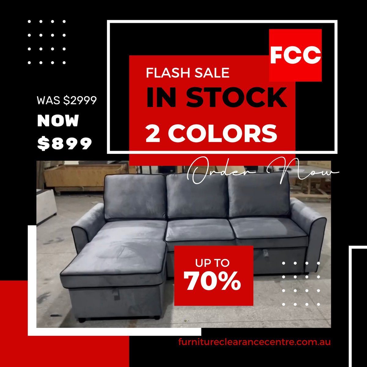 FCCAustralia's tweet image. 🎉Ready, set, sofa! 🛋️ Don't miss our flash sale and transform your living room with our sleek sofas at unbeatable prices. Grab them before they're gone! 💨 

Get yours here: bit.ly/3JTggPe

#FlashSale #SofaSavings #ClearanceFurniture  #Wholesaledirect #discounted