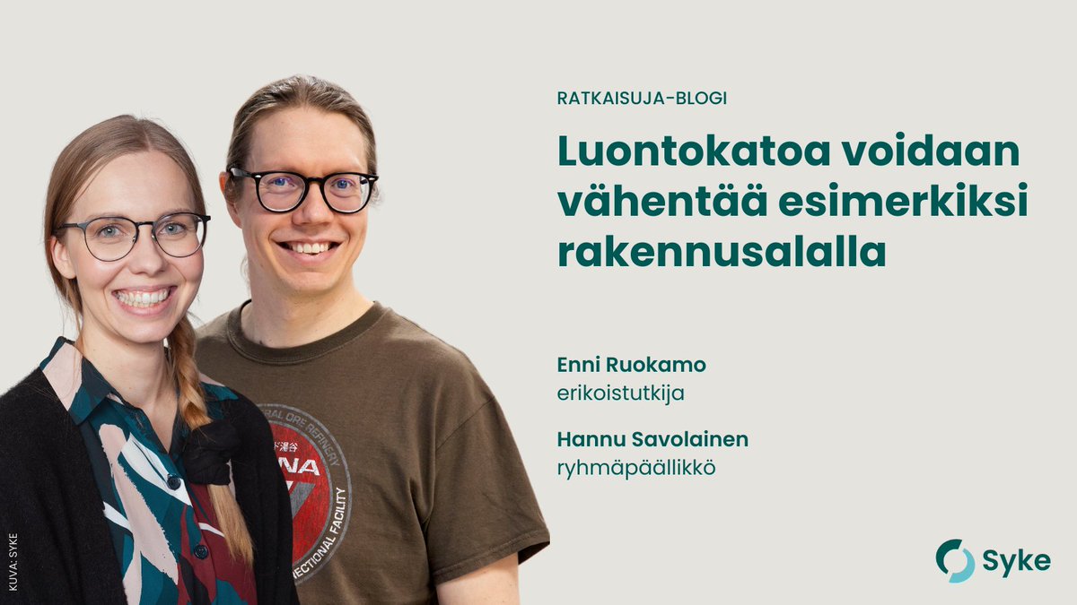 #Kiertotalous vähentää #luontokato’a, kirjoittavat Enni Ruokamo ja Hannu Savolainen Ratkaisuja-blogissaan syke.fi/fi-FI/Ajankoht…