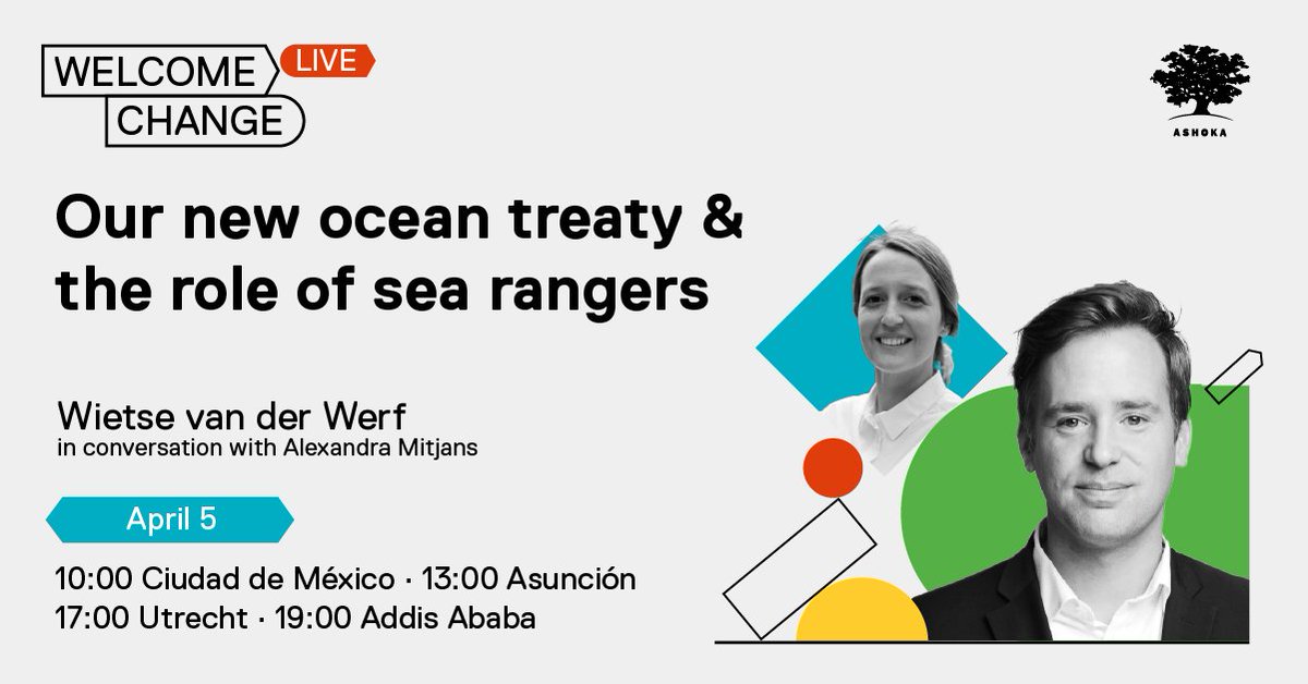 Curious about the new UN #OceanTreaty? The historic agreement gives us reason to celebrate. Now,  how will we implement it? #AshokaFellow @wietse founder of @searangersorg has some answers. Join @alemitjans on #WelcomeChange to learn more!
⛵🎯 ow.ly/jWhN50NtsGj
@AshokaNL
