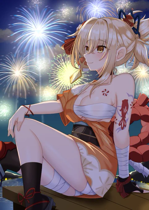 原神で推しキャラ宵宮描いた! #原神 