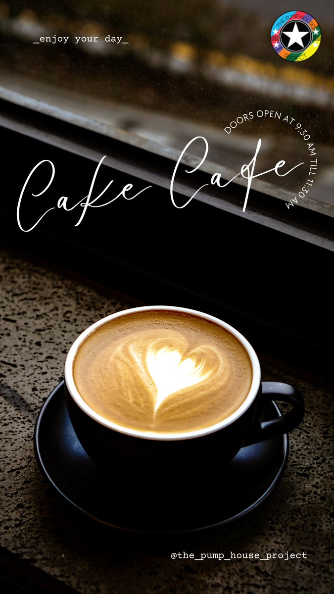 ThePumpHousePro's tweet photo. "Cake Cafe"

Doors open 9:30 am 

Looking forward to see you all!

#CakeCafe #thepumphouseproject #community #Faringdon #love https://t.co/p5Xv07QSPz