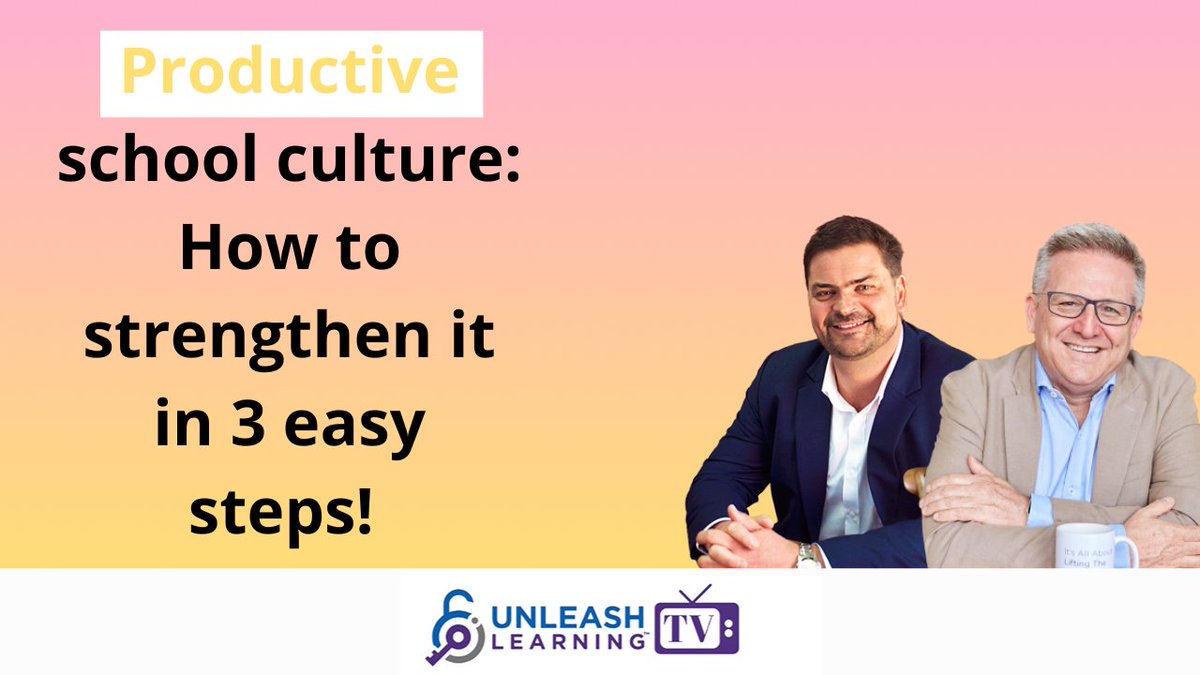 Check out @adam_voigt Unleash Learning TV episode today. 📺

Adam discussed how to strengthen a productive school culture in 3 easy steps. 😀

Click to watch the episode: bit.ly/3KdWpvx

#unleashlearningtv #schools #strenths